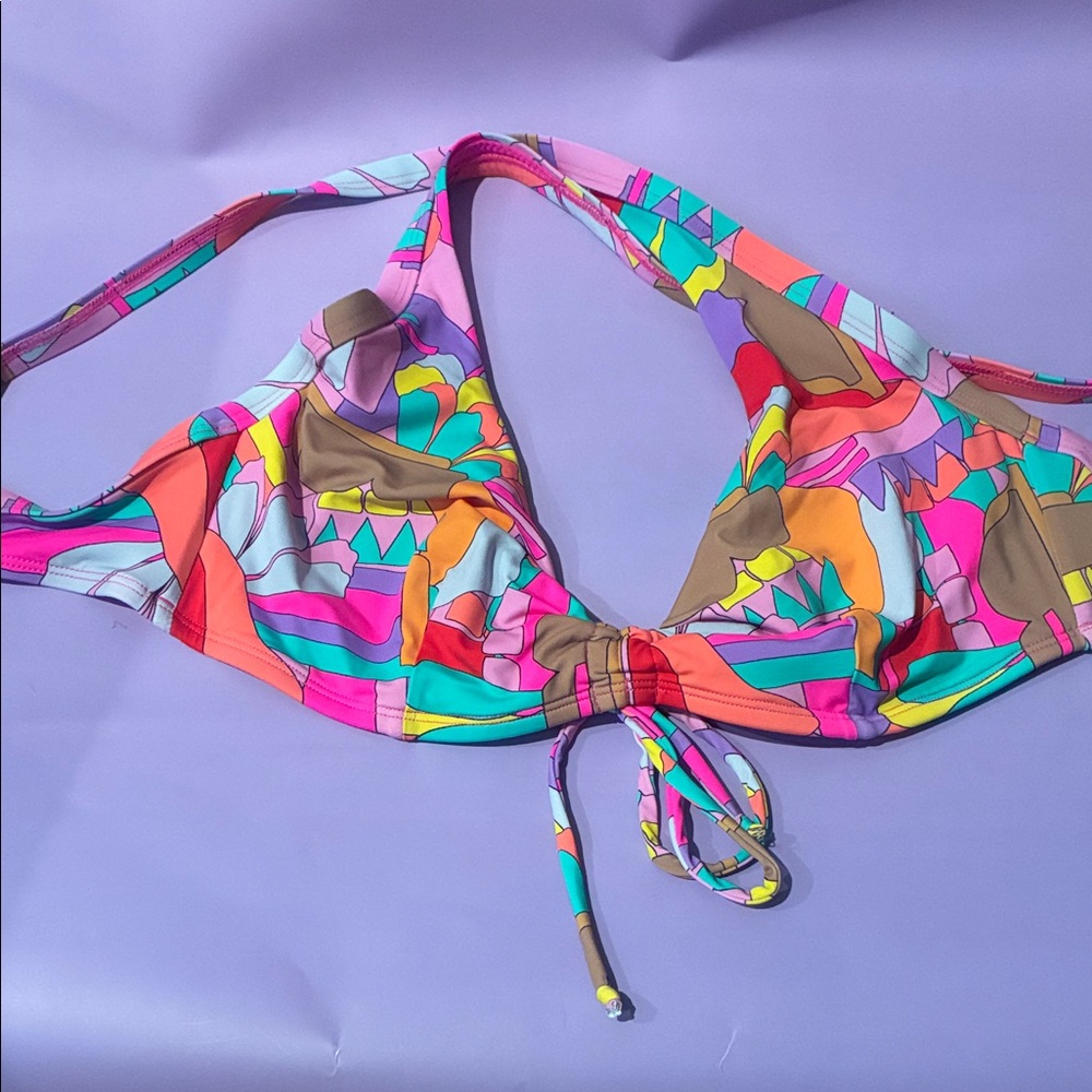 Body Glove Pink and Multicolor Bikini Top